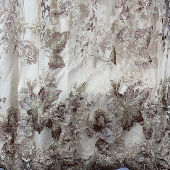 ADRIANNA PAPELL MOTHER OF THE BRIDE MAXI DRESS NWT TAUPE EMBELLISHED SIZE 4 - Picture 9 of 14